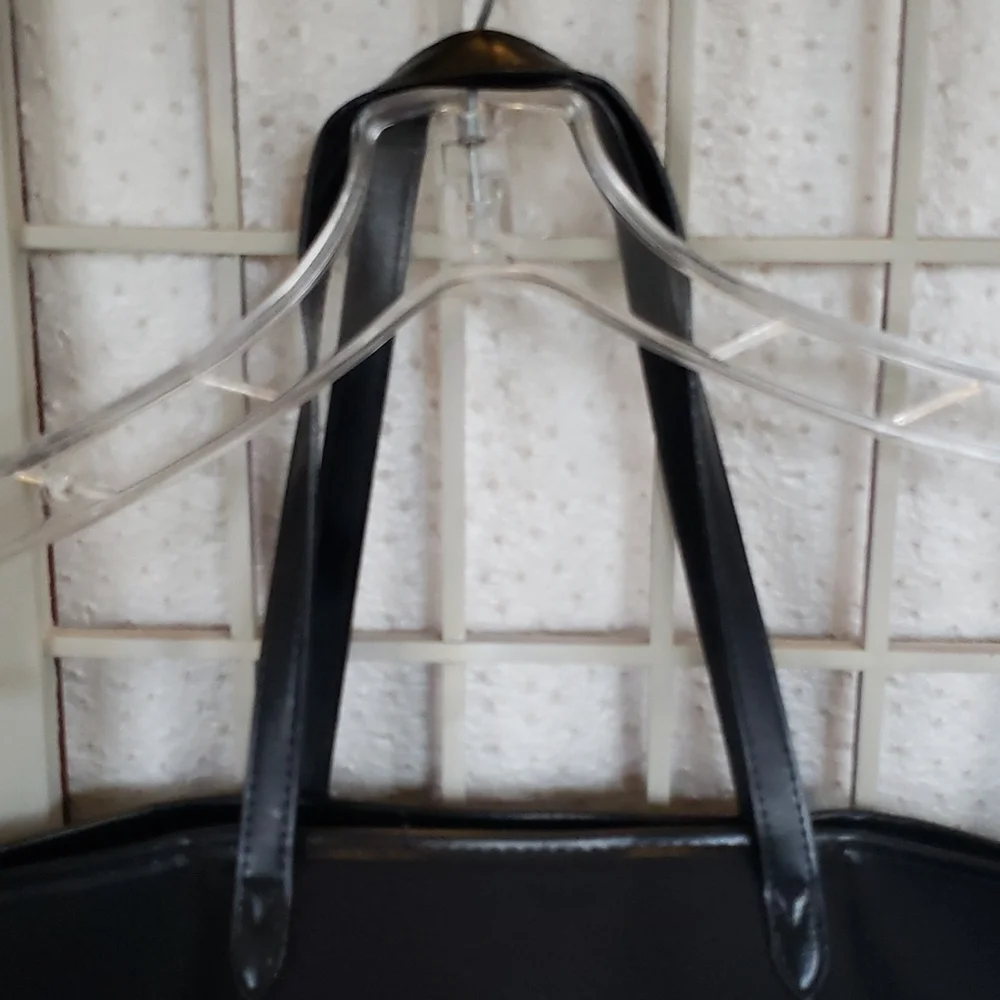Victoria Secret black canvas with sequin details tote bag